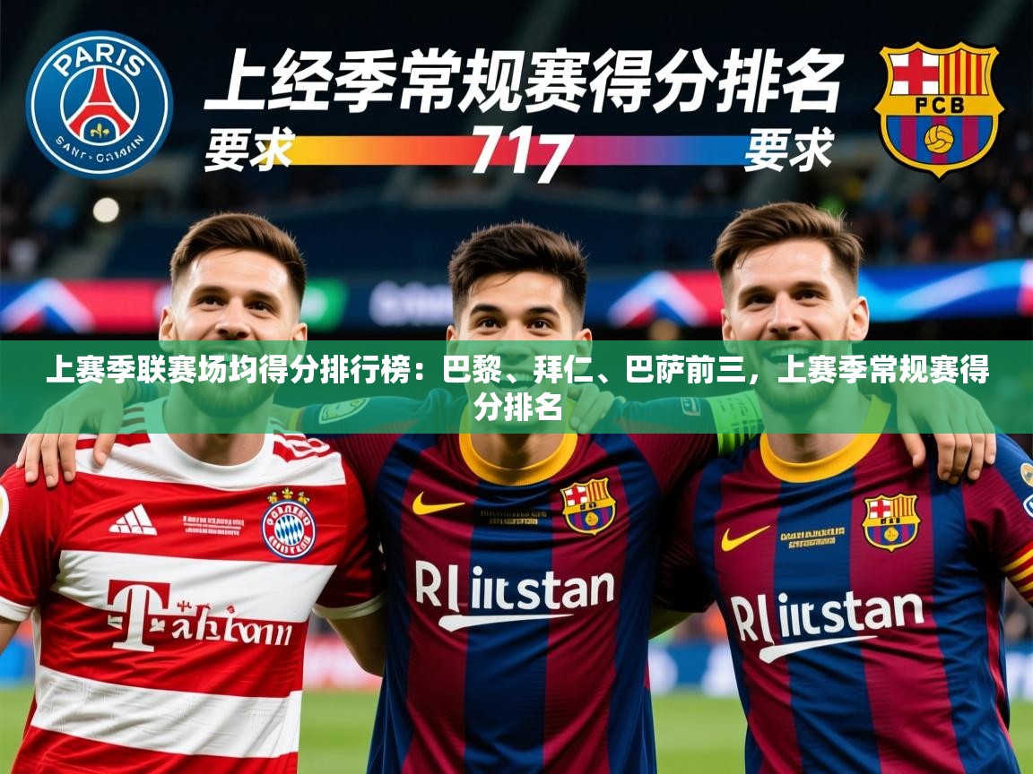 2025乐鱼体育网站入口上赛季联赛场均得分排行榜：巴黎、拜仁、巴萨前三，上赛季常规赛得分排名